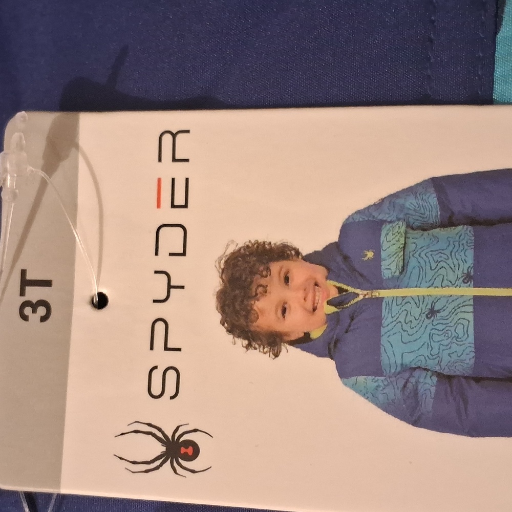Spyder Kids' Snowsuit in Blue and Green/Size::3T-Super Cute๐๐ FIRM!!! - Picture 10 of 12